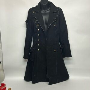 Hell Bunny Black Military Style Coat